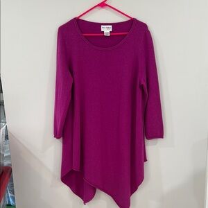 Kate & Mallory Magenta Asymmetrical Sweater